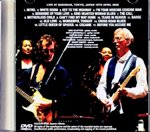 Eric Clapton/Tokyo,Japan 4.16.2025 Complete Jewel Version