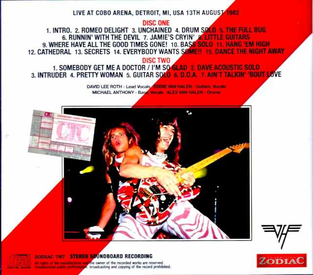 Van Halen/MI,USA 08.13.1982 Soundboard Edition