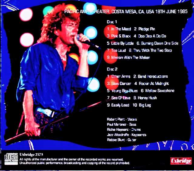 Robert Plant Robert Plant/CA,USA 06.18.1985 Marco Moir Master Edition