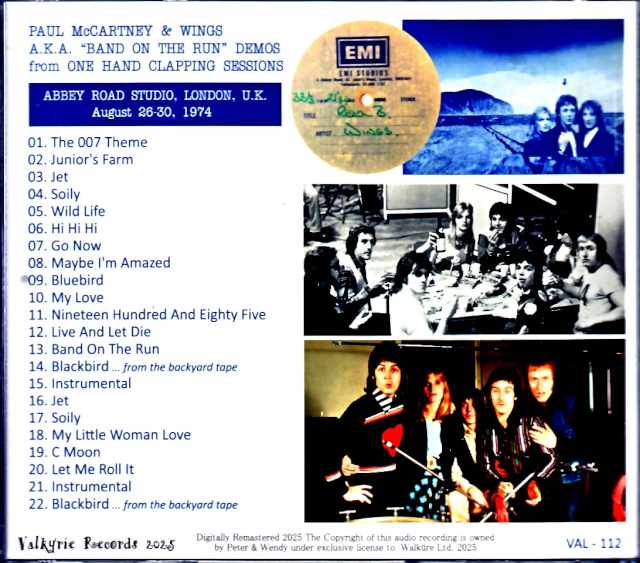 Paul McCartney Wings/Band on the Run Demos