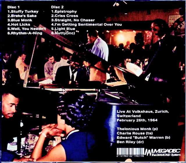 Thelonius Monk Quartet Thelonius Monk/Switzerland 1964