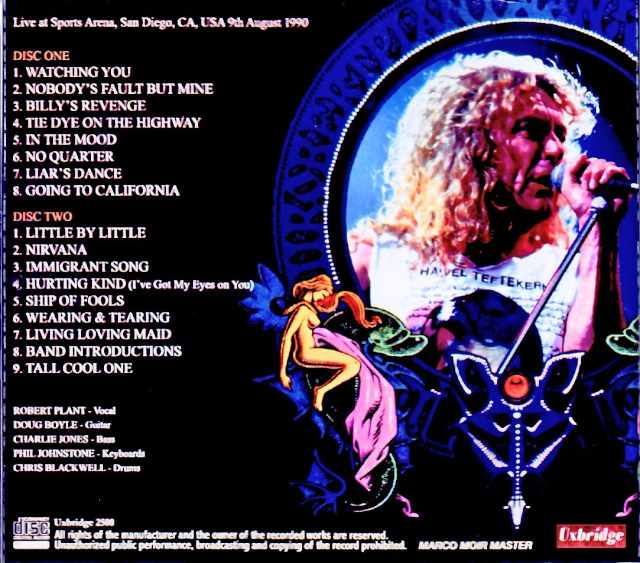 Robert Plant Robert Plant/CA,USA 8.9.1990 Marco Moir Master Edition