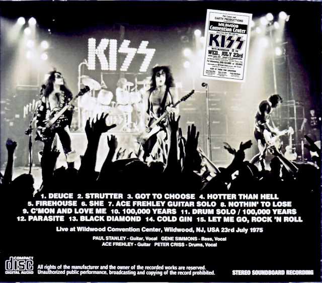 Kiss/NJ,USA 07.23.1975 Complete Soundboard Edition