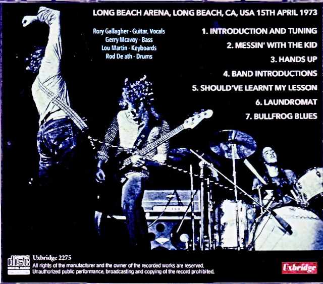 Rory Gallagher/CA,USA 1973 Barry Goldstein Master Tapes