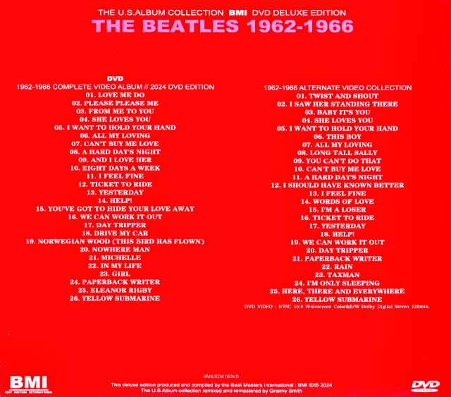 Beatles/Red Album 1962-1966 Edited by Capitol USA 1962-1966 AI Colorized New Remaster Edition Jewel Version