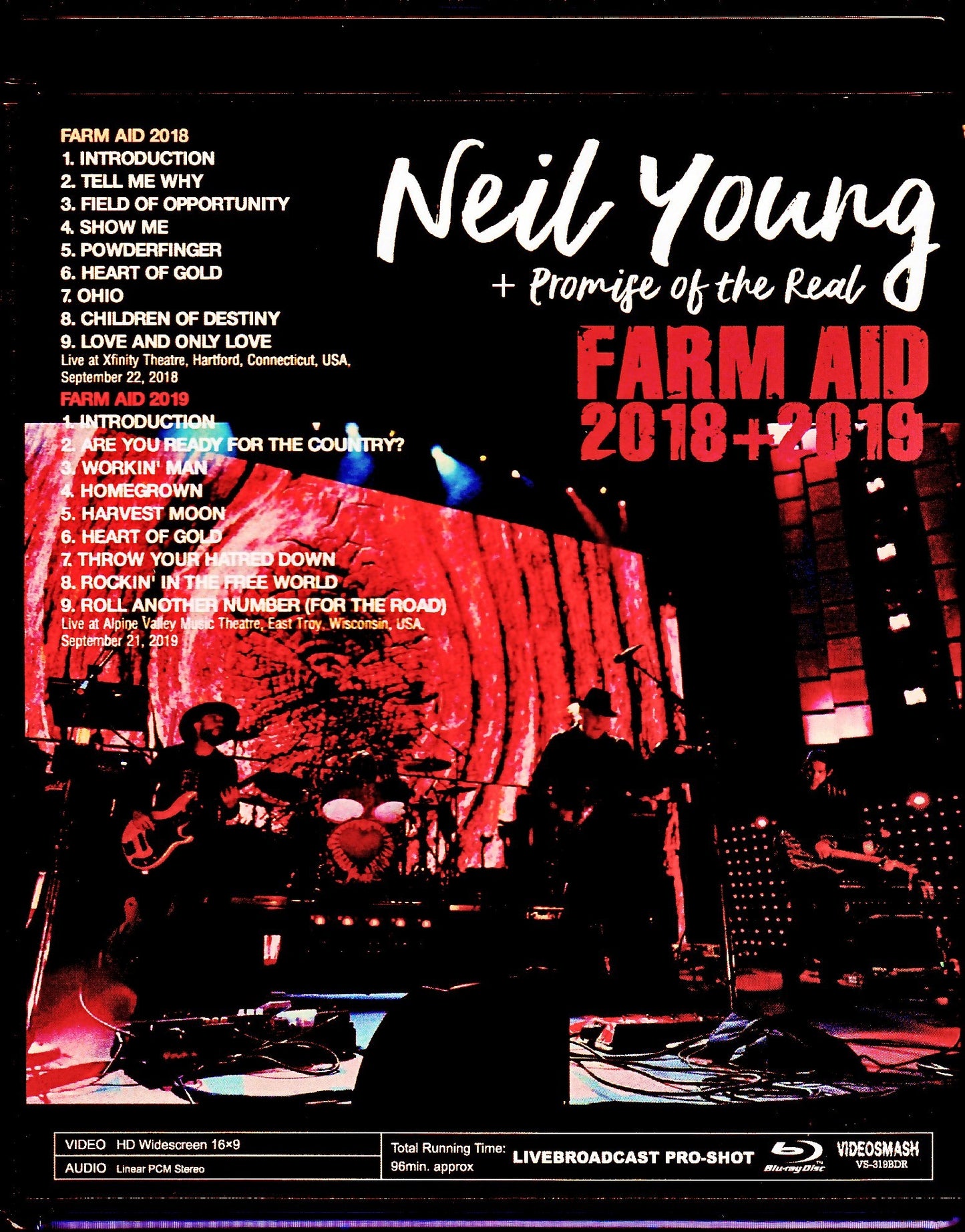 Neil Young + Promise pf the Real/WI,USA 2019 & 2018 Blu-Ray Ver
