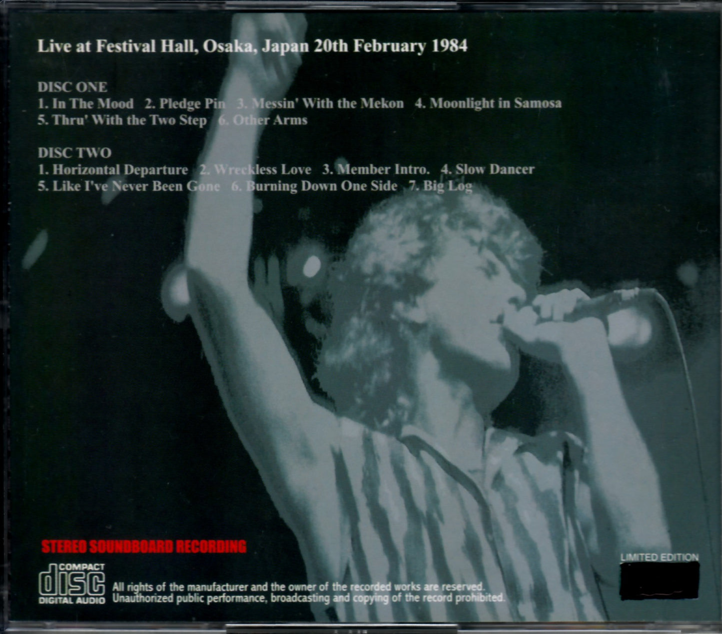 Robert Plant/Osaka,Japan 1984