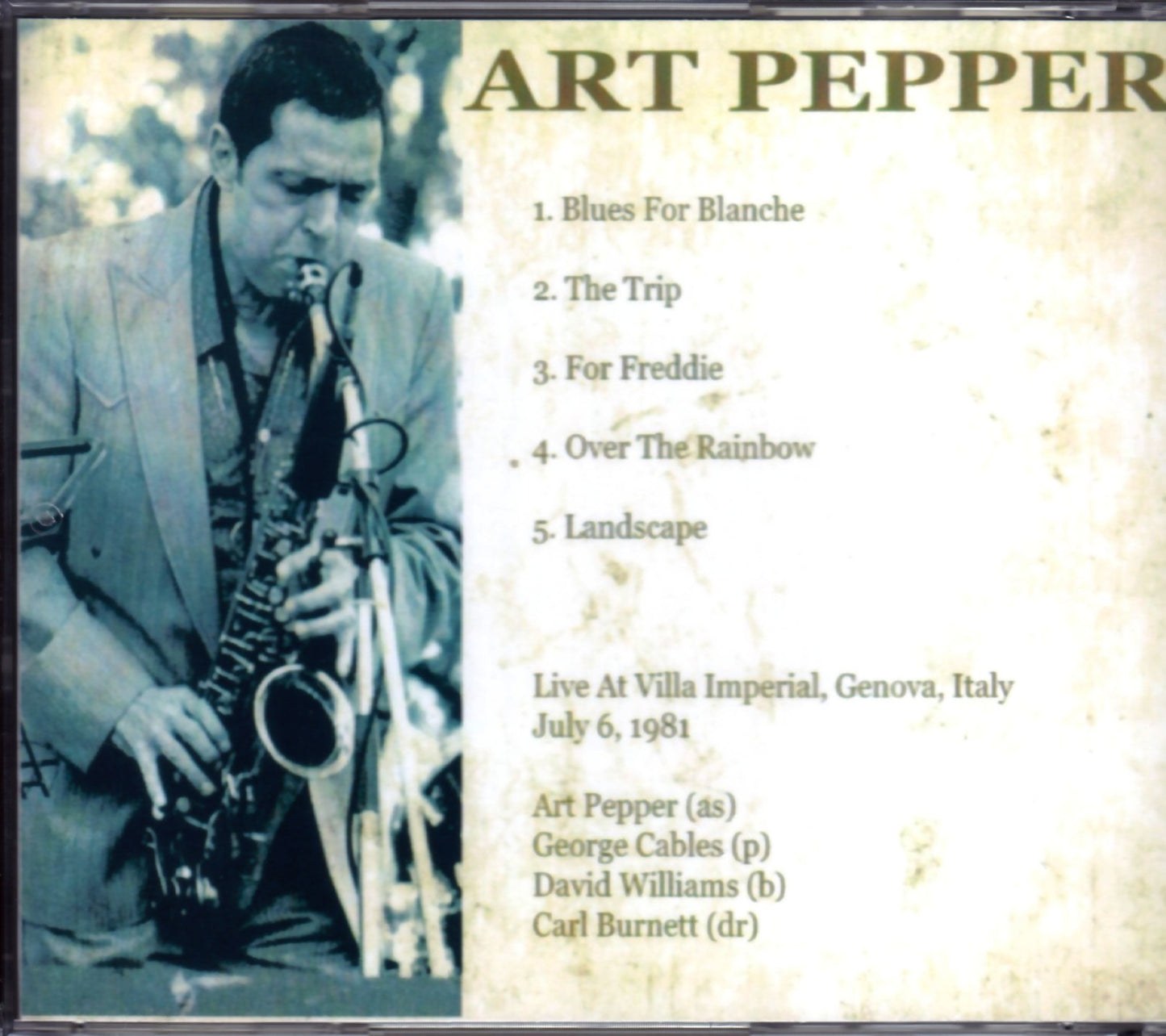 Art Pepper/Italy 1981