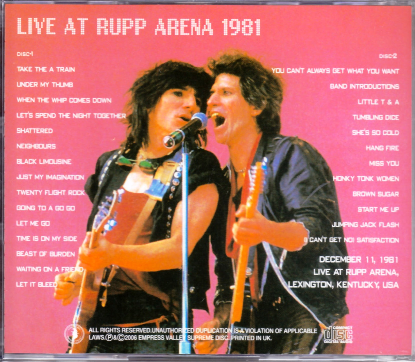 Rolling Stones/Kentucky, USA 1981