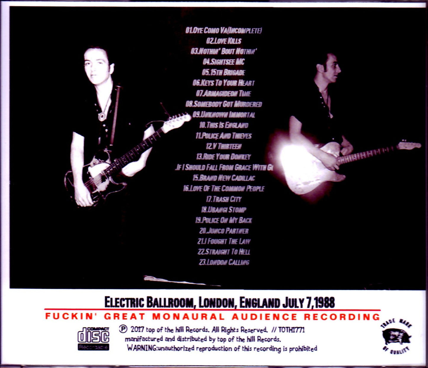 Joe Strummer/London,UK 1988