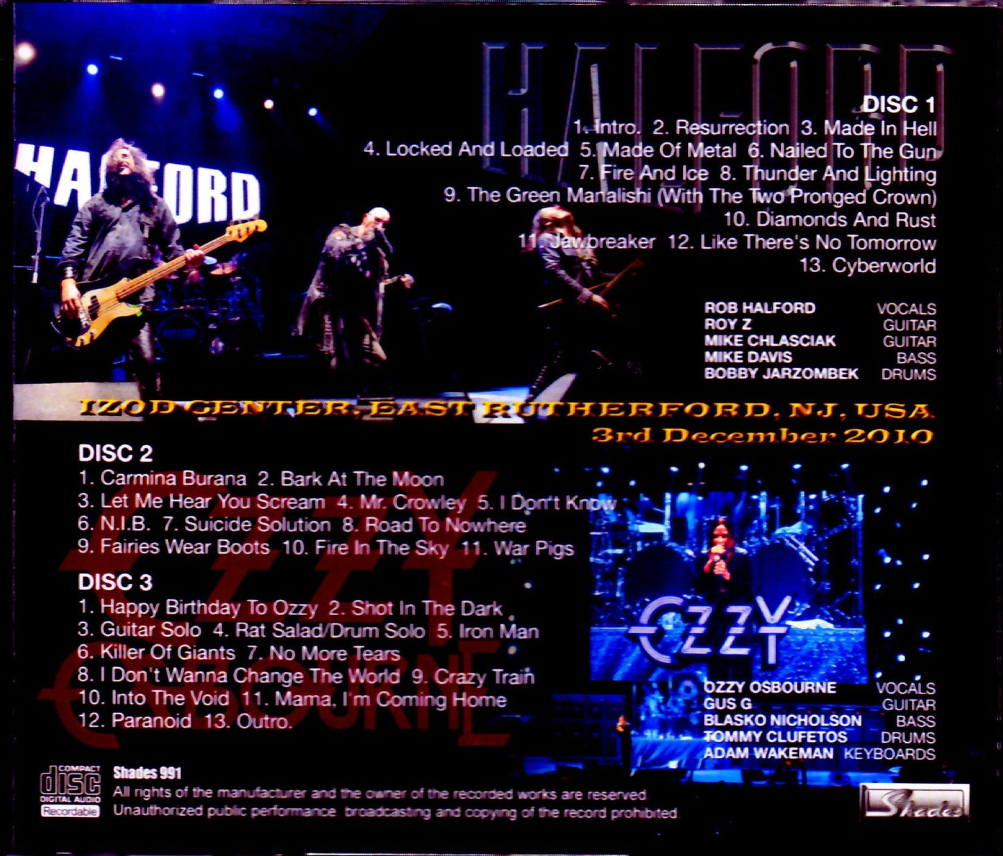 Ozzy Osbourne,Halford/NJ,USA 2010