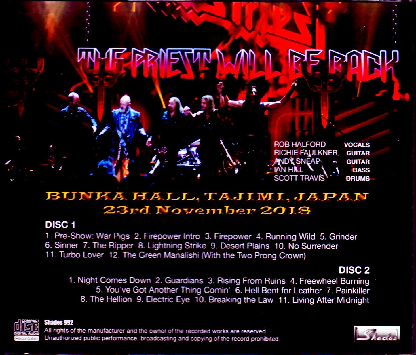 Judas Priest/Gihu,Japan 2018