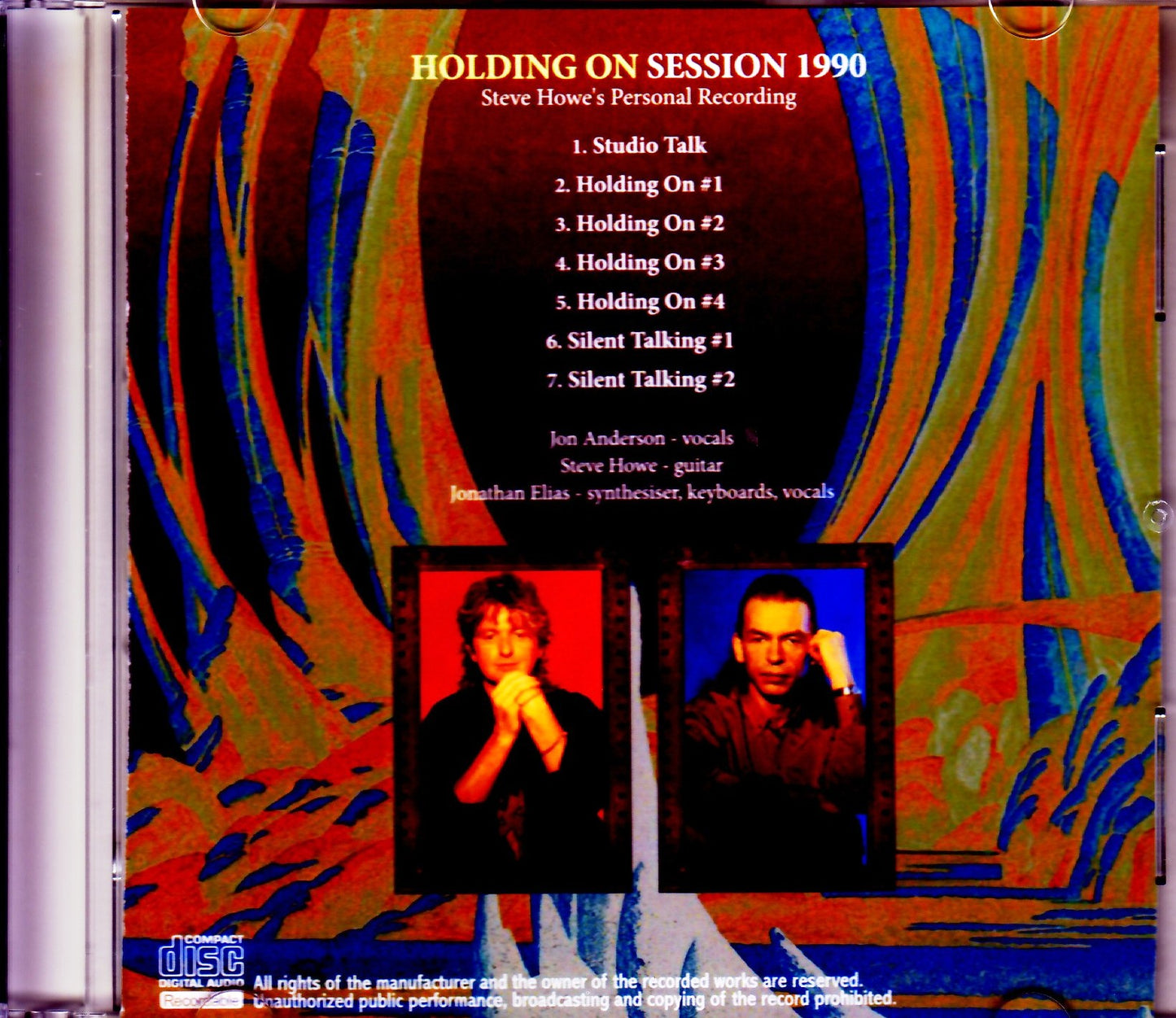 Yes Jon Anderson,Steve Howe,Jonathan Elias/Holding On Session 1990