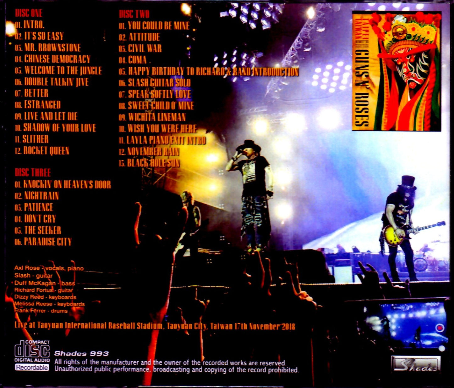 Guns N' Roses/Taiwan 2018