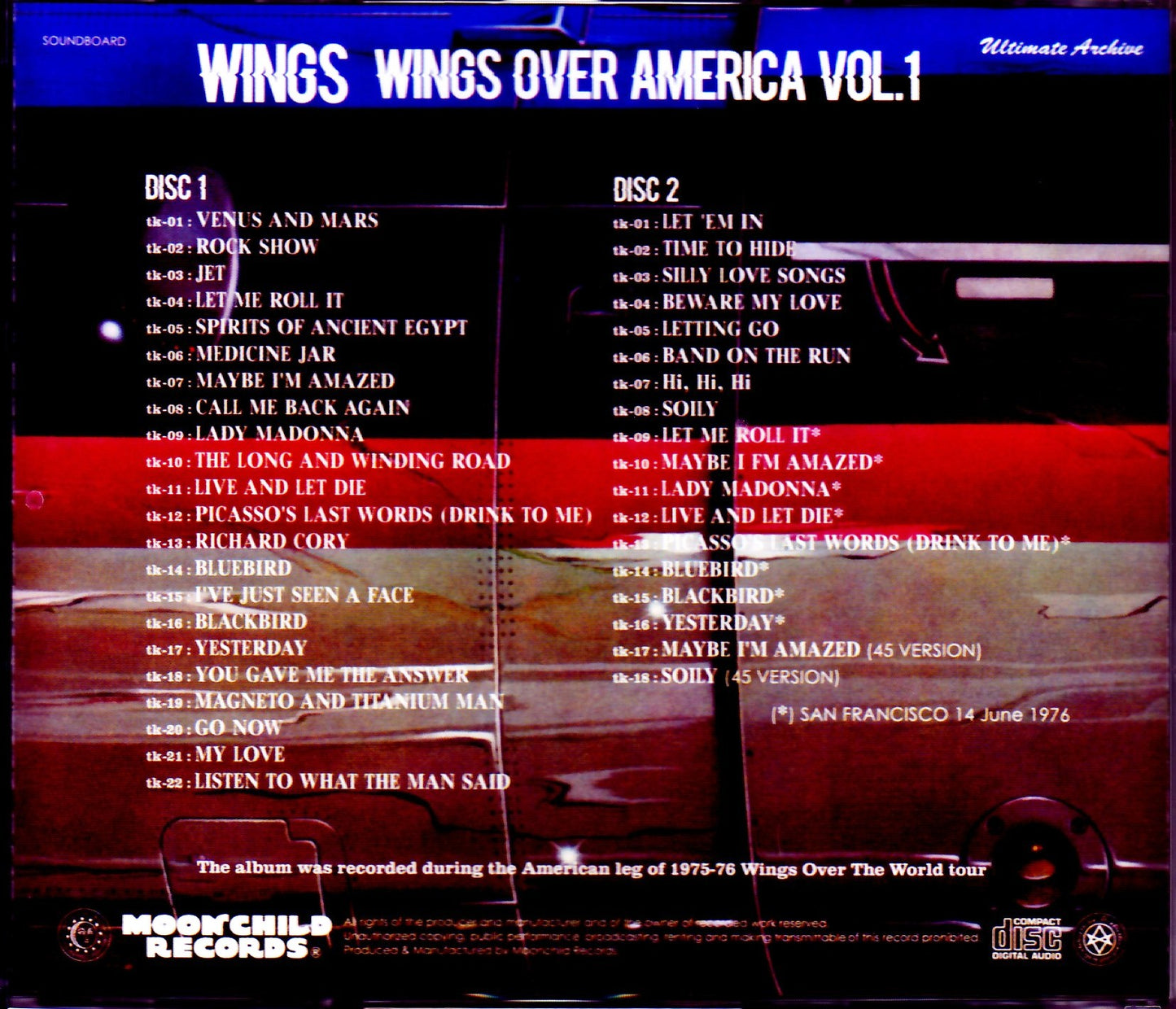 Paul McCartney,Wings/Wings Over The World tour 1975-1976 Vol.1