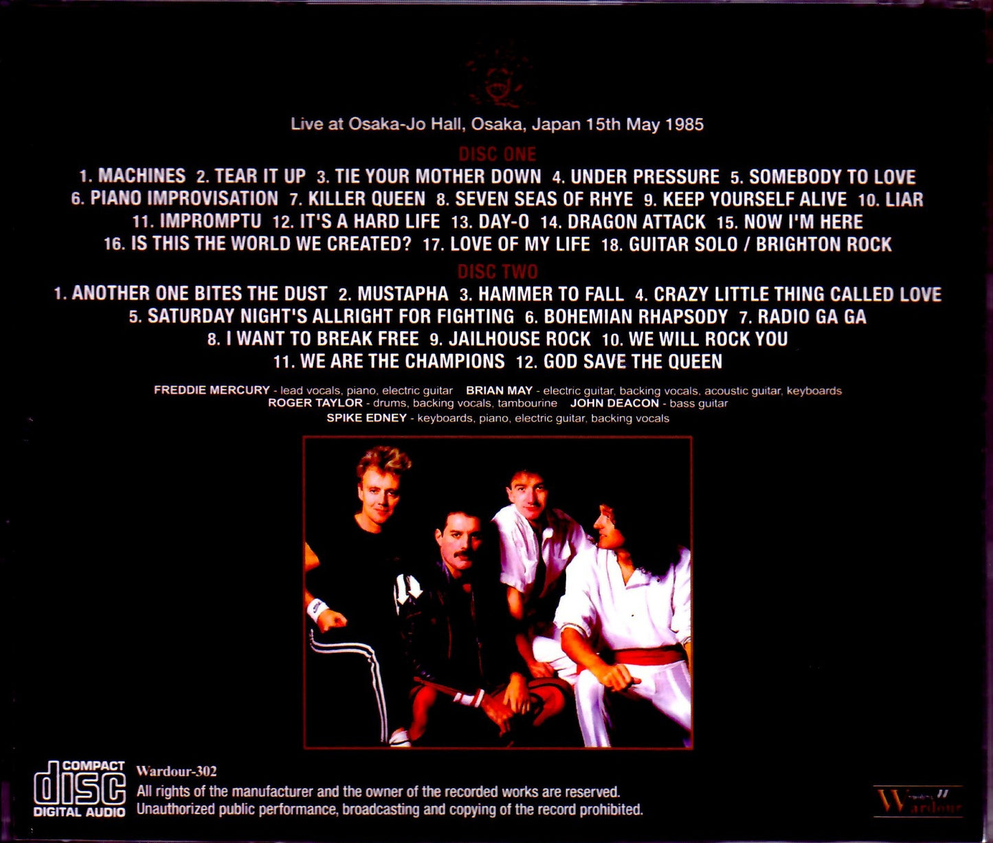 Queen/Osaka,Japan 1985 Upgrade