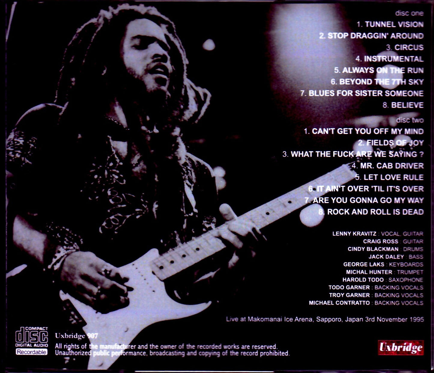 Lenny Kravitz/Sapporo,Japan 1995