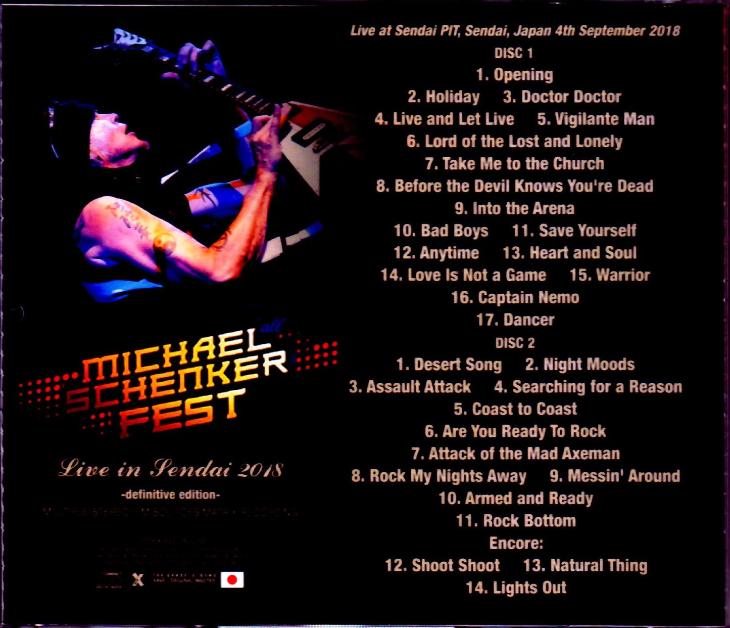 Michael Schenker Fest/Miyagi,Japan 2018 IEM Matrix Ver.