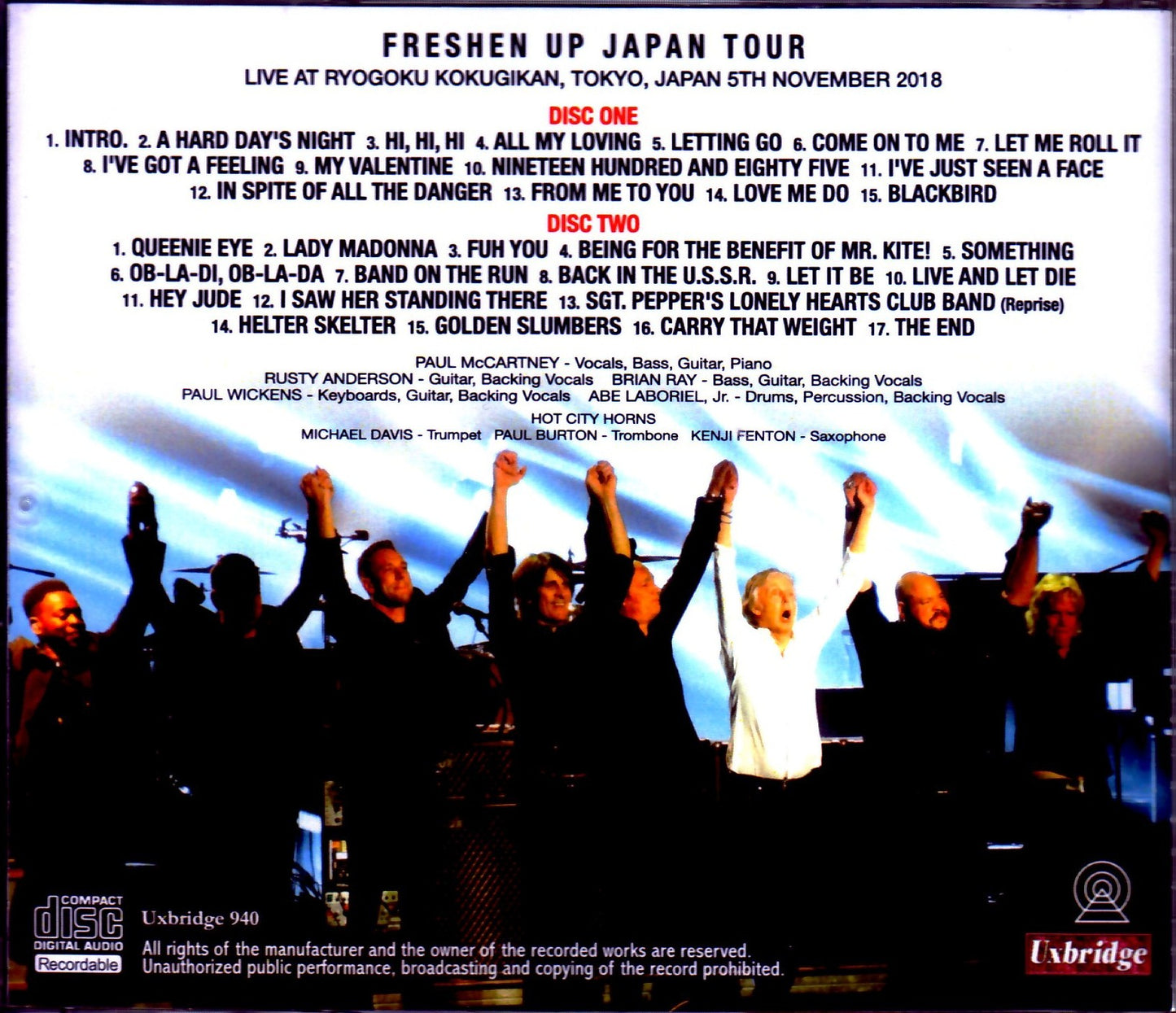 Paul McCartney/Tokyo,Japan 11.5.2018 Special Seat Ver.