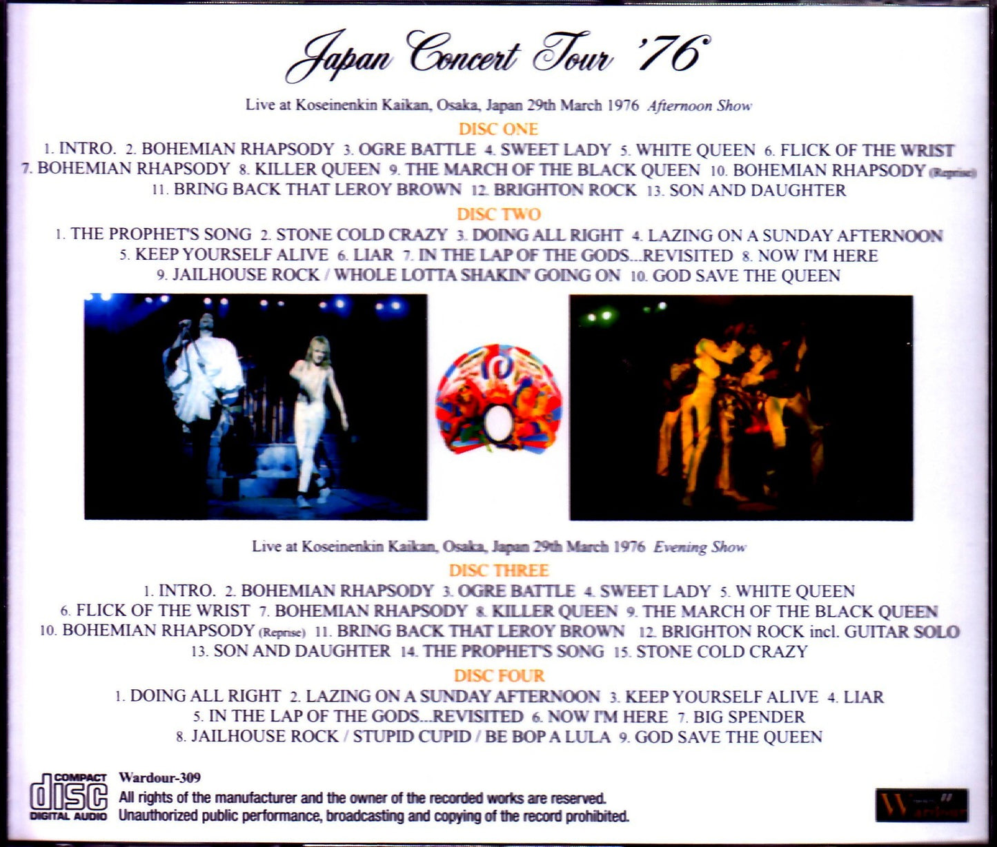 Queen/Osaka,Japan 1976 2 Shows Upgrade