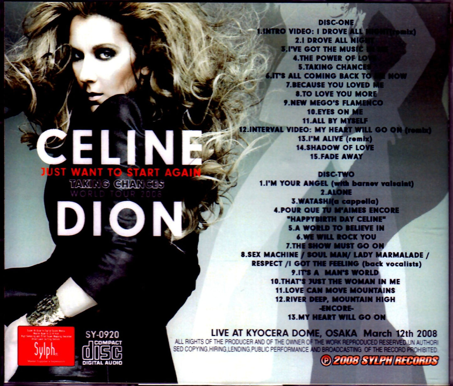 Celine Dion/Osaka,Japan 2008