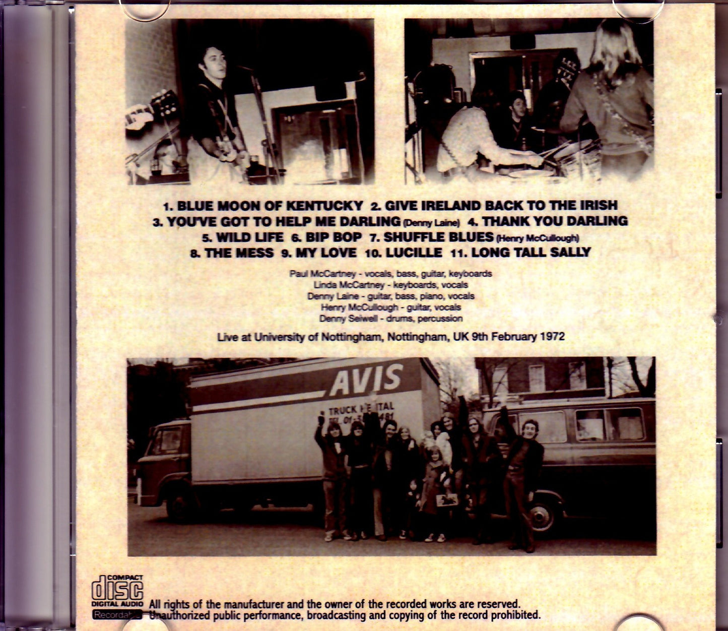 Paul McCartney,Wings/UK 1972 Raw Tapes