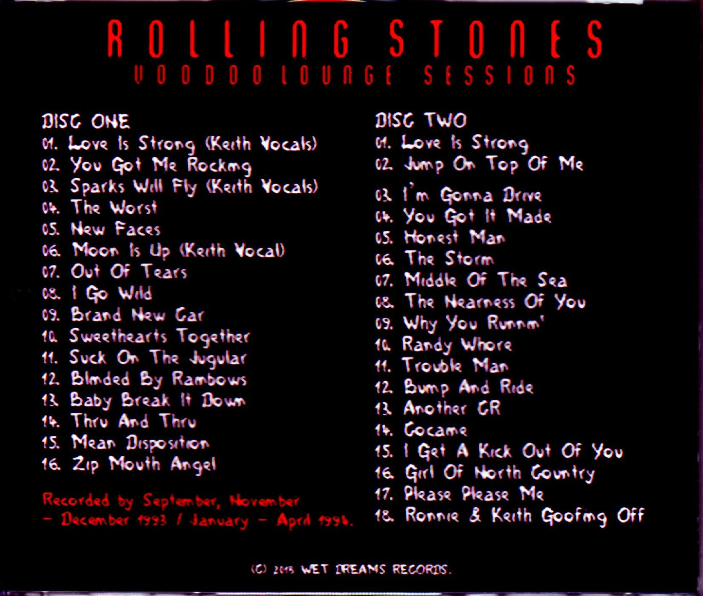 Rolling Stones/Voodoo Lounge Sessions