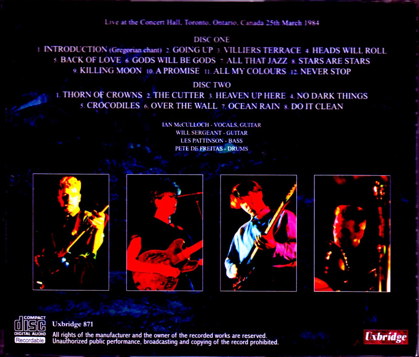 Echo & the Bunnymen/Canada 1984