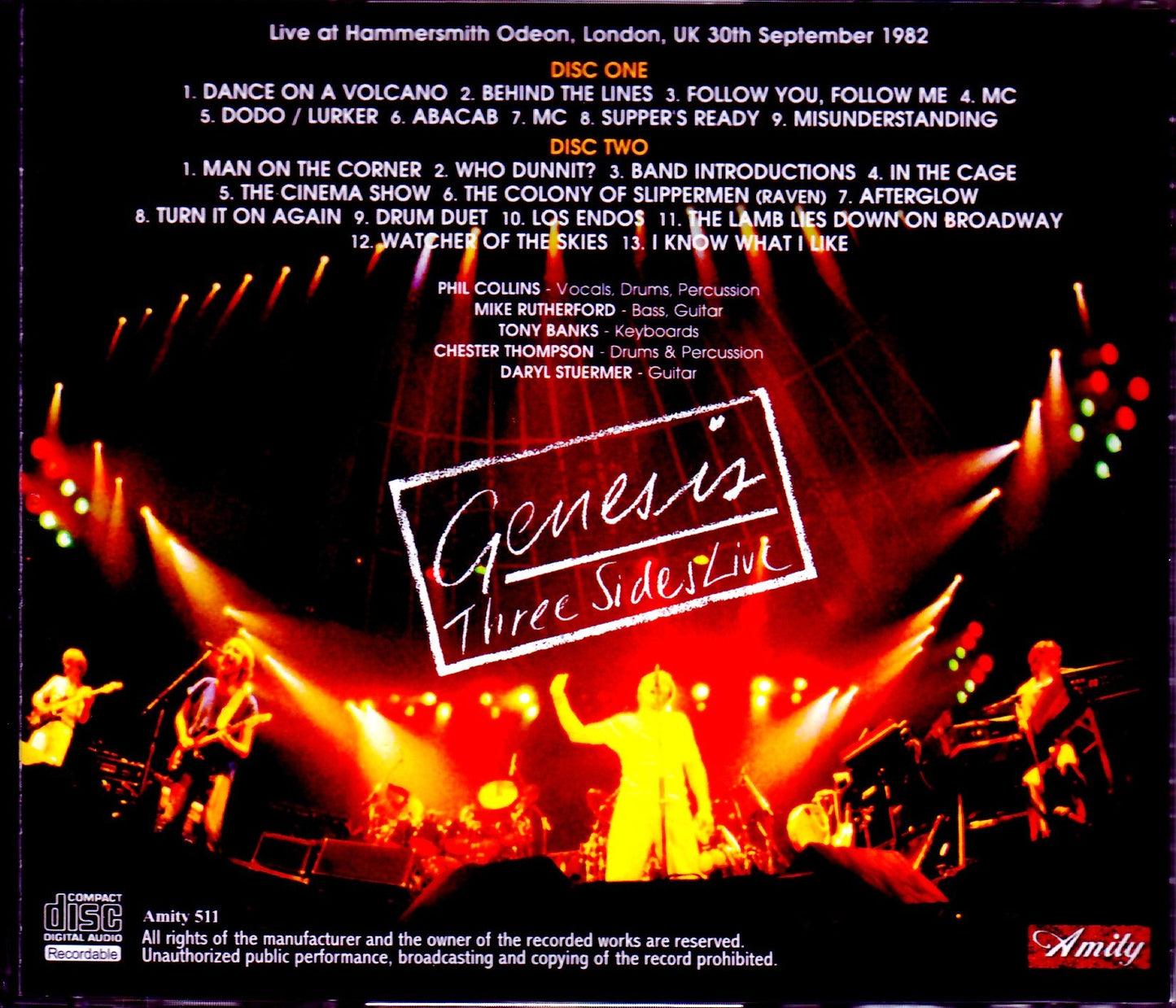 Genesis/London, UK 1982