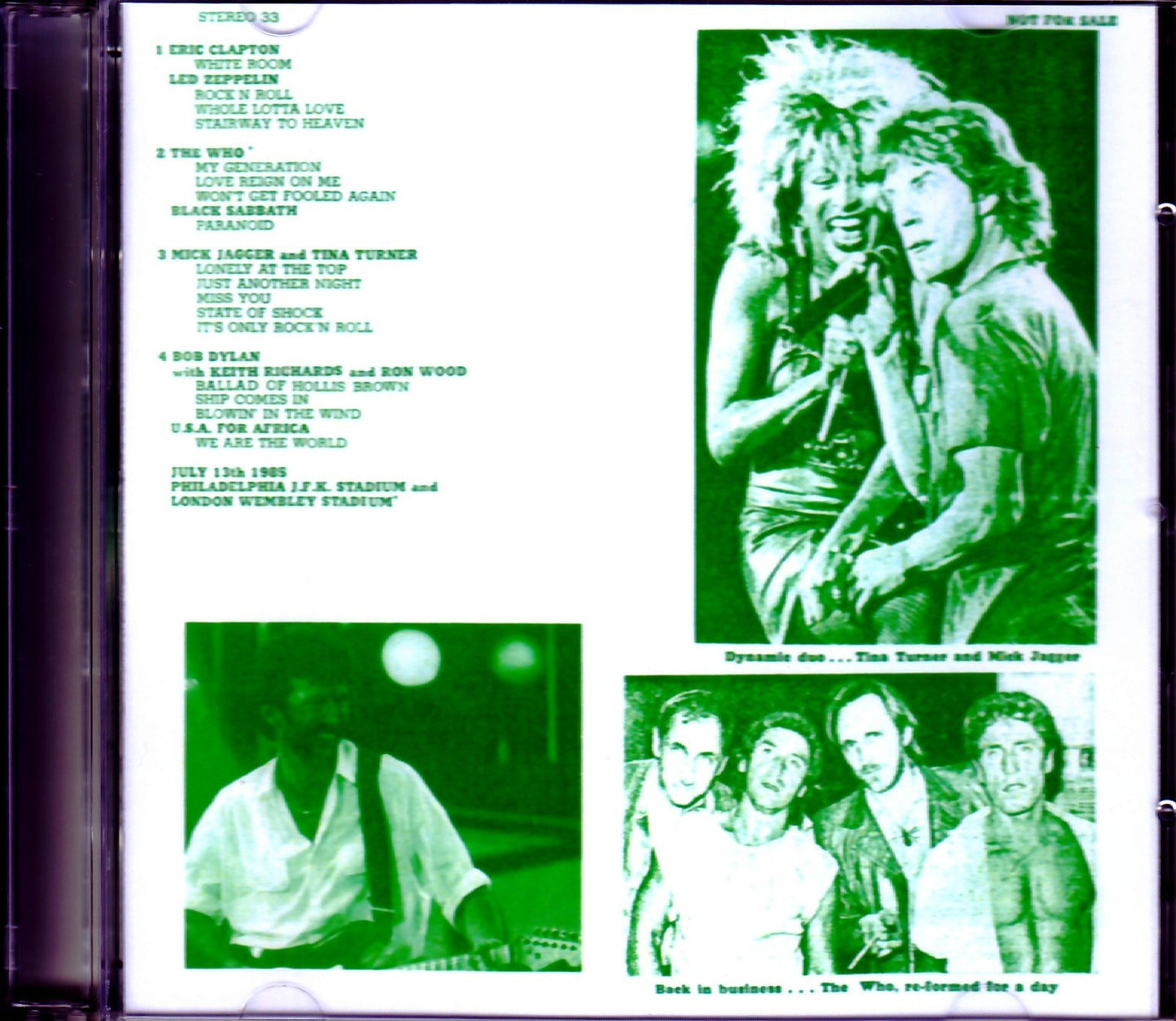 Various Artists Eric Clapton,Led Zeppelin,Bob Dylan,Mick Jagger/London,UK 1985 & more Original 2 LP Ver.