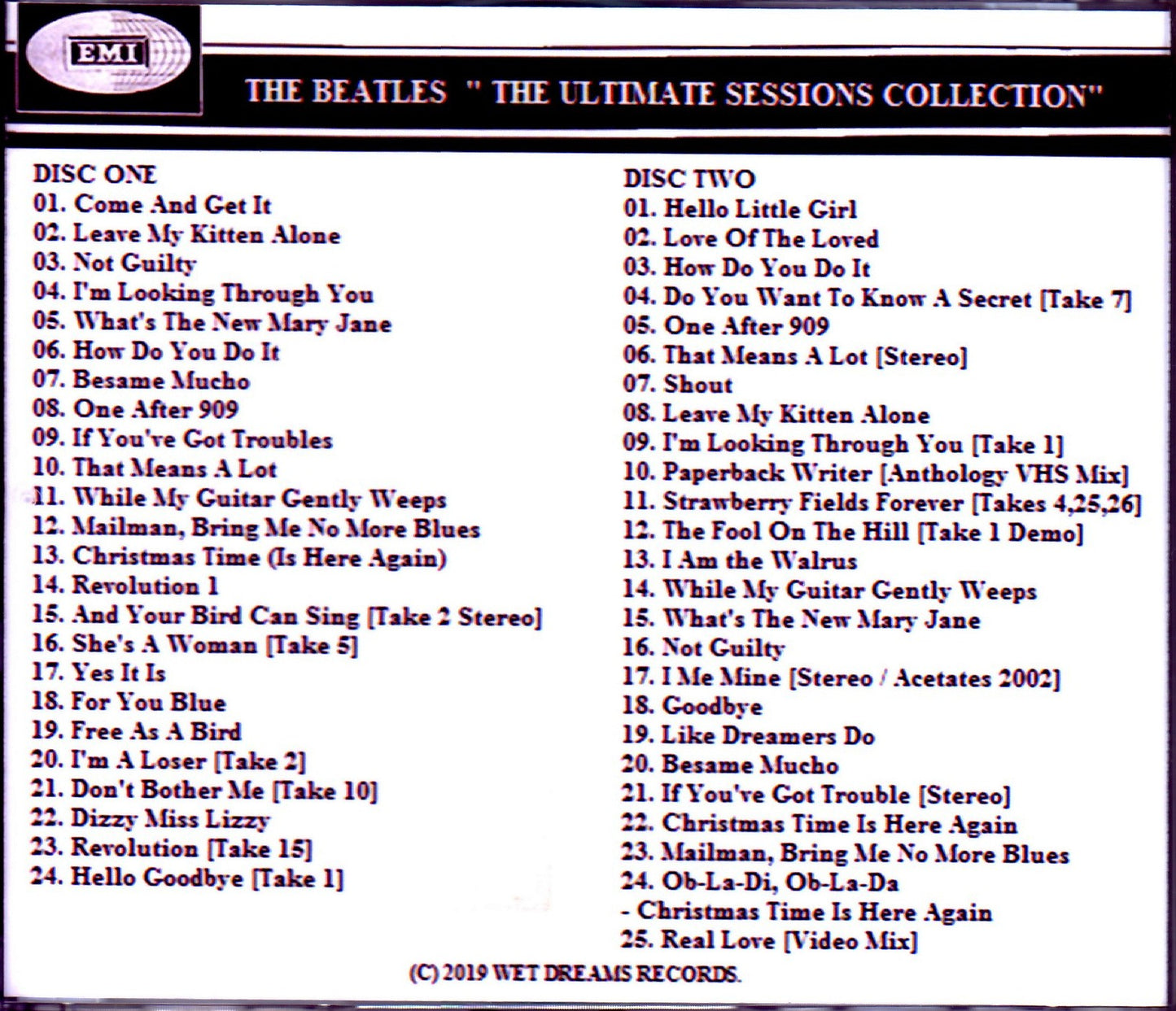 Beatles/Ultimate Sessions Collection