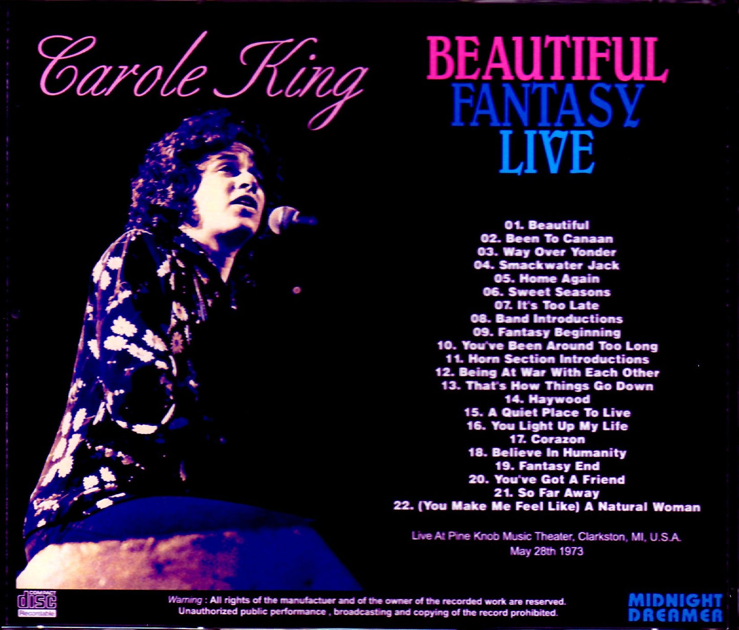 Carole King/MI, USA 1973