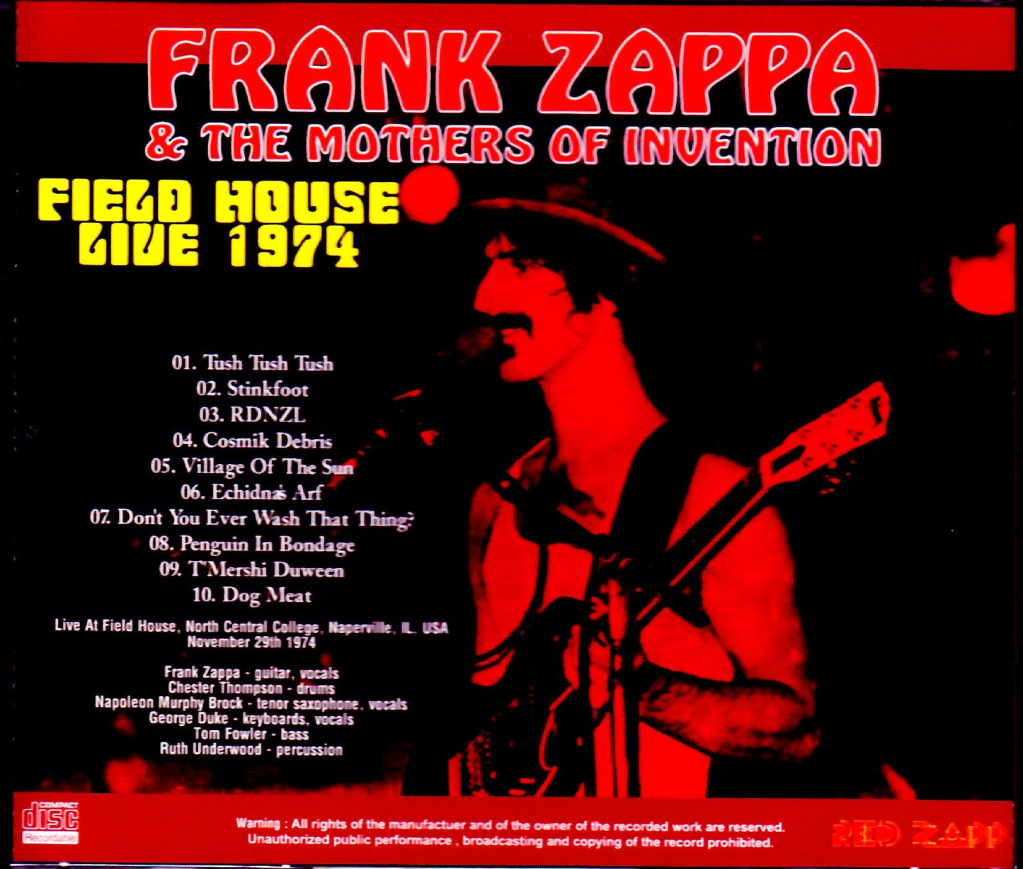 Frank Zappa/IL, USA 1974