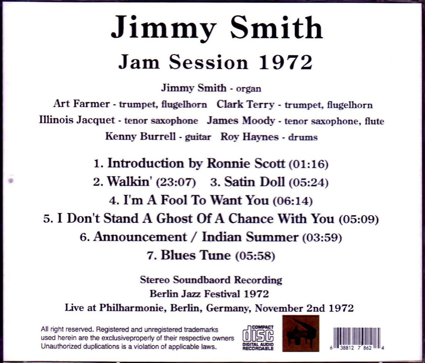 Jimmy Smith/Germany 1972