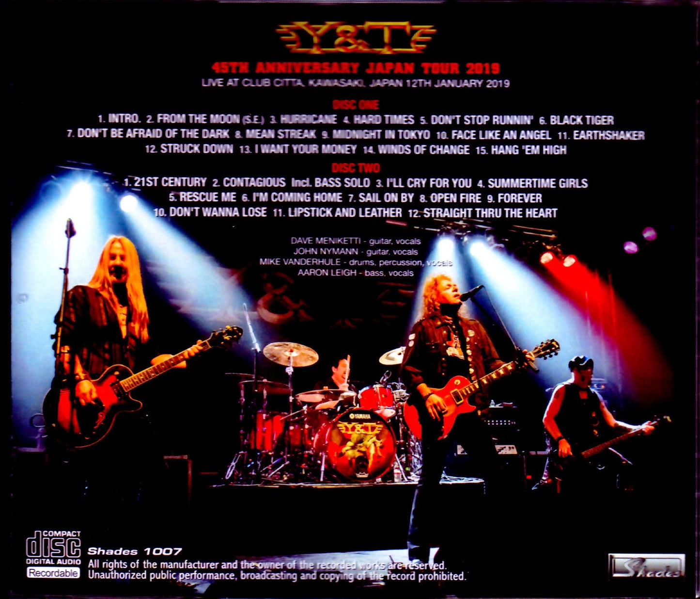Y & T/Kanagawa,Japan 1.12.2019