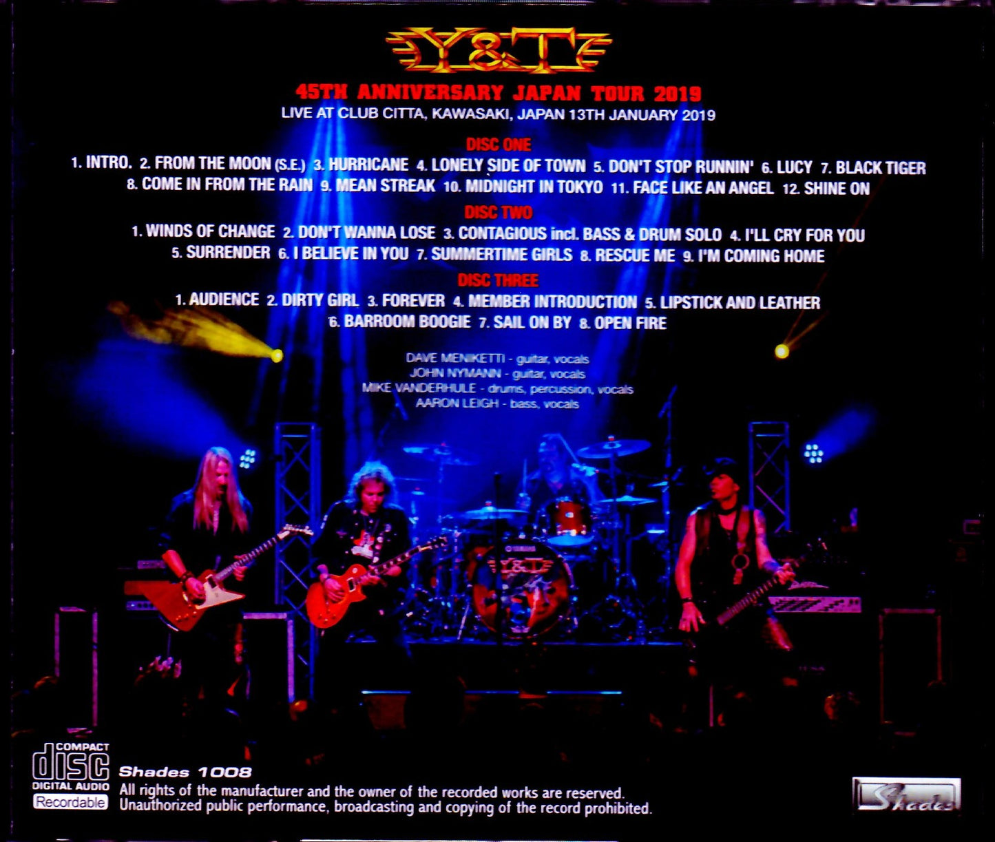 Y & T/Kanagawa,Japan 1.13.2019