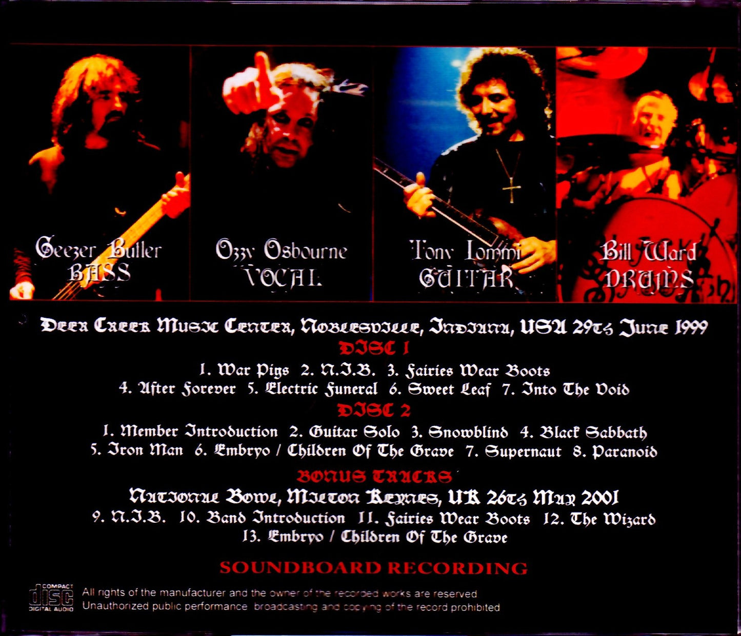 Black Sabbath/IN, USA 1999
