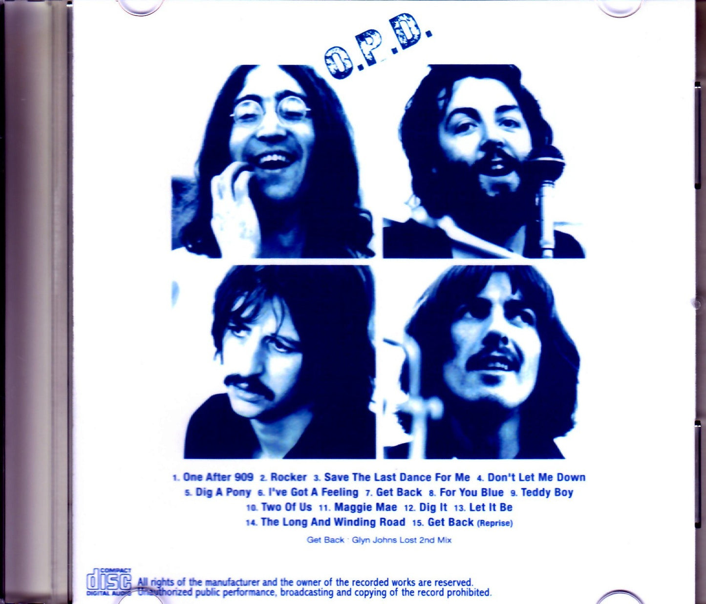Beatles/Get Back Glyn Johns Lost 2nd Mix