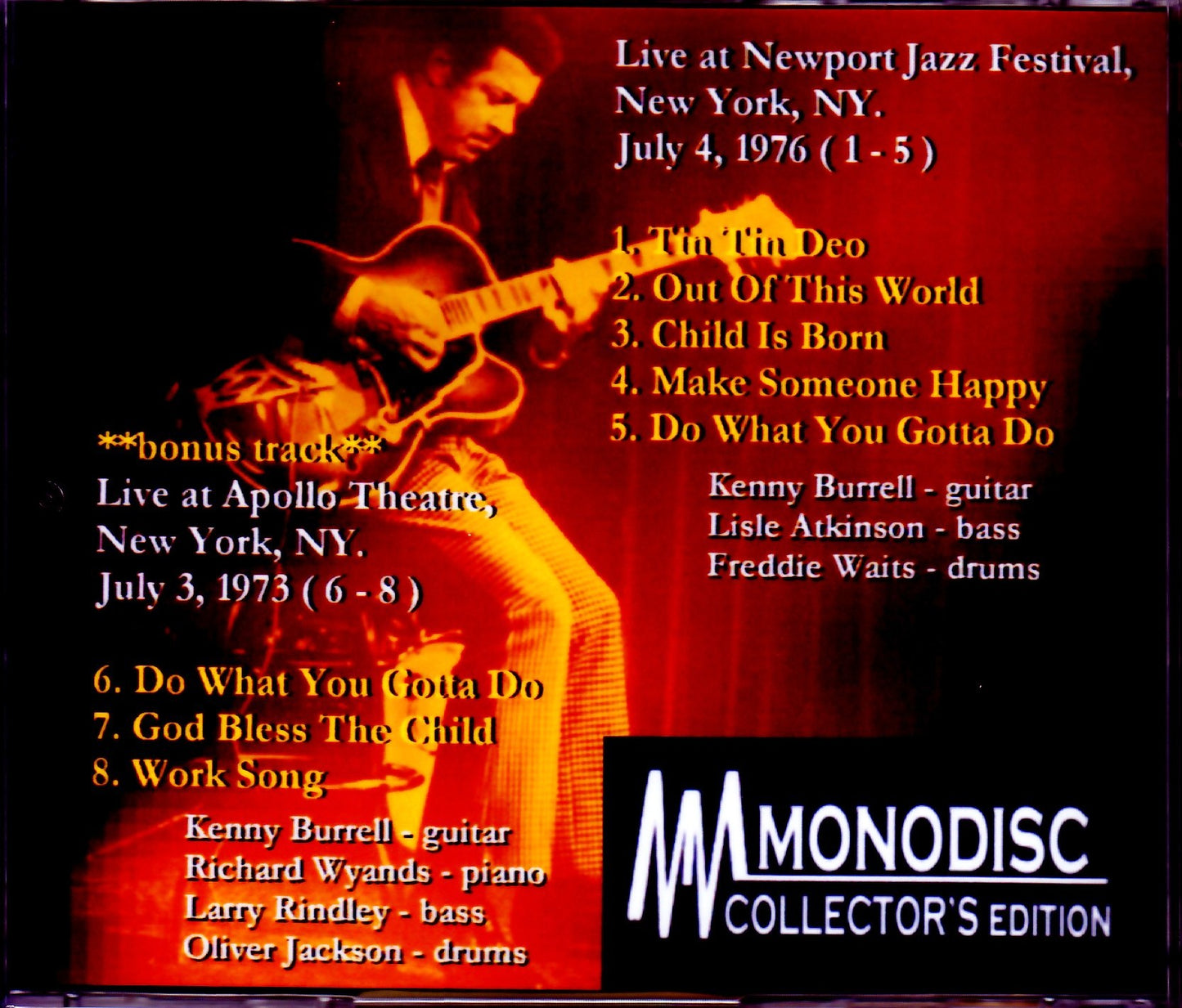 Kenny Burrell Trio/NY,USA 1976 & more