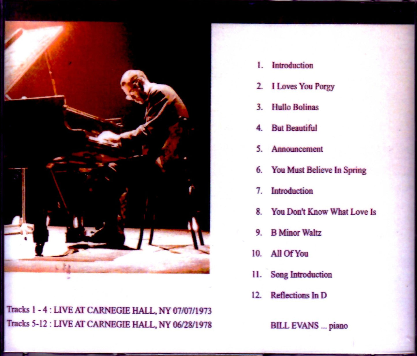 Bill Evans/NY,USA 1973 & more