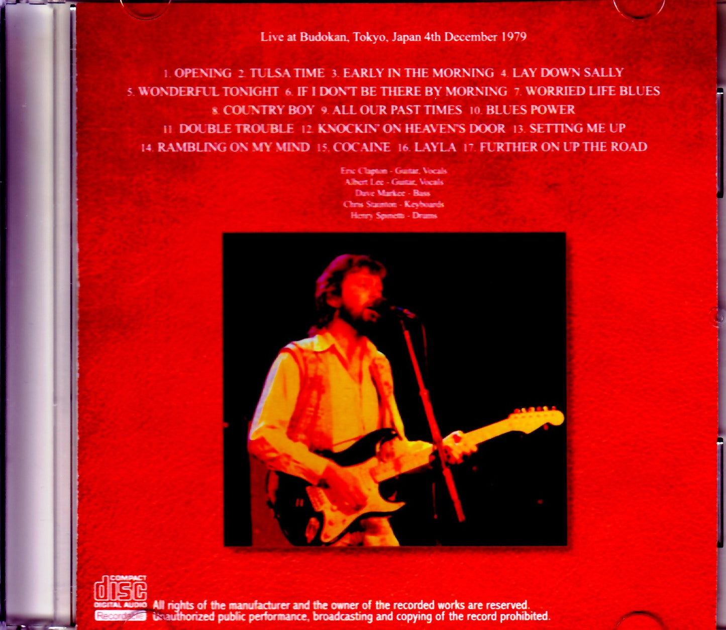 Eric Clapton/Tokyo,Japan 12.4.1979