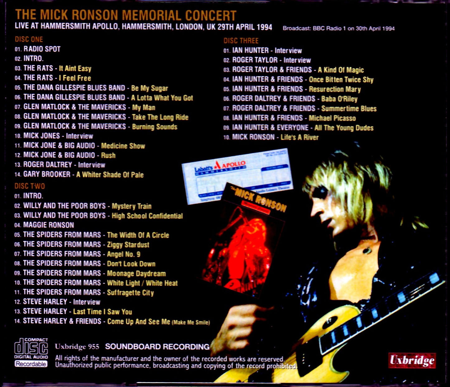 Various Artists Mick Ronson/London,UK 1994