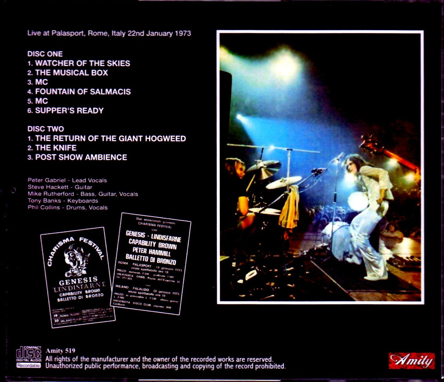 Genesis/Italy 1973 2 Source Matrix