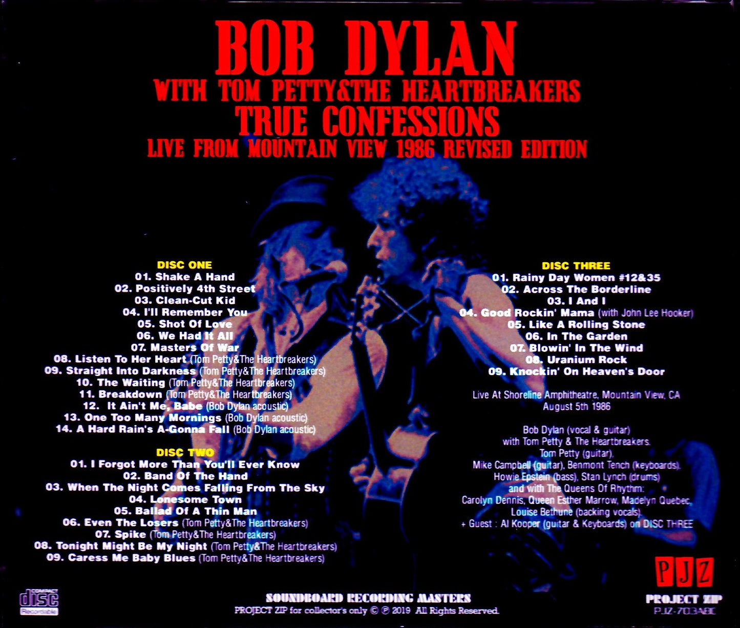 Bob Dylan,Tom Petty & the Heartbreakers/CA,USA 1986 Complete