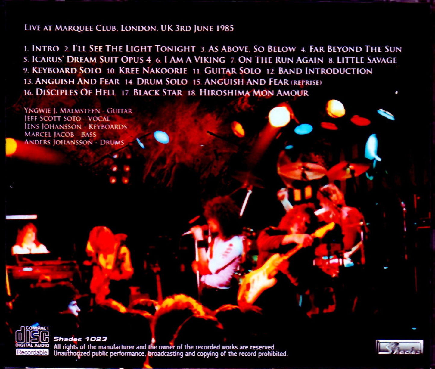 Yngwie J. Malmsteen's Rising Force/London,UK 1985