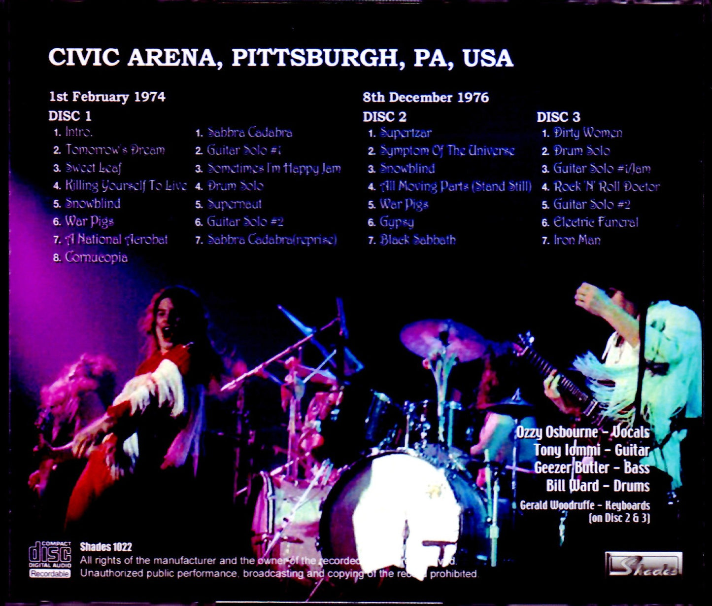 Black Sabbath/PA,USA 1976 Audience Collection