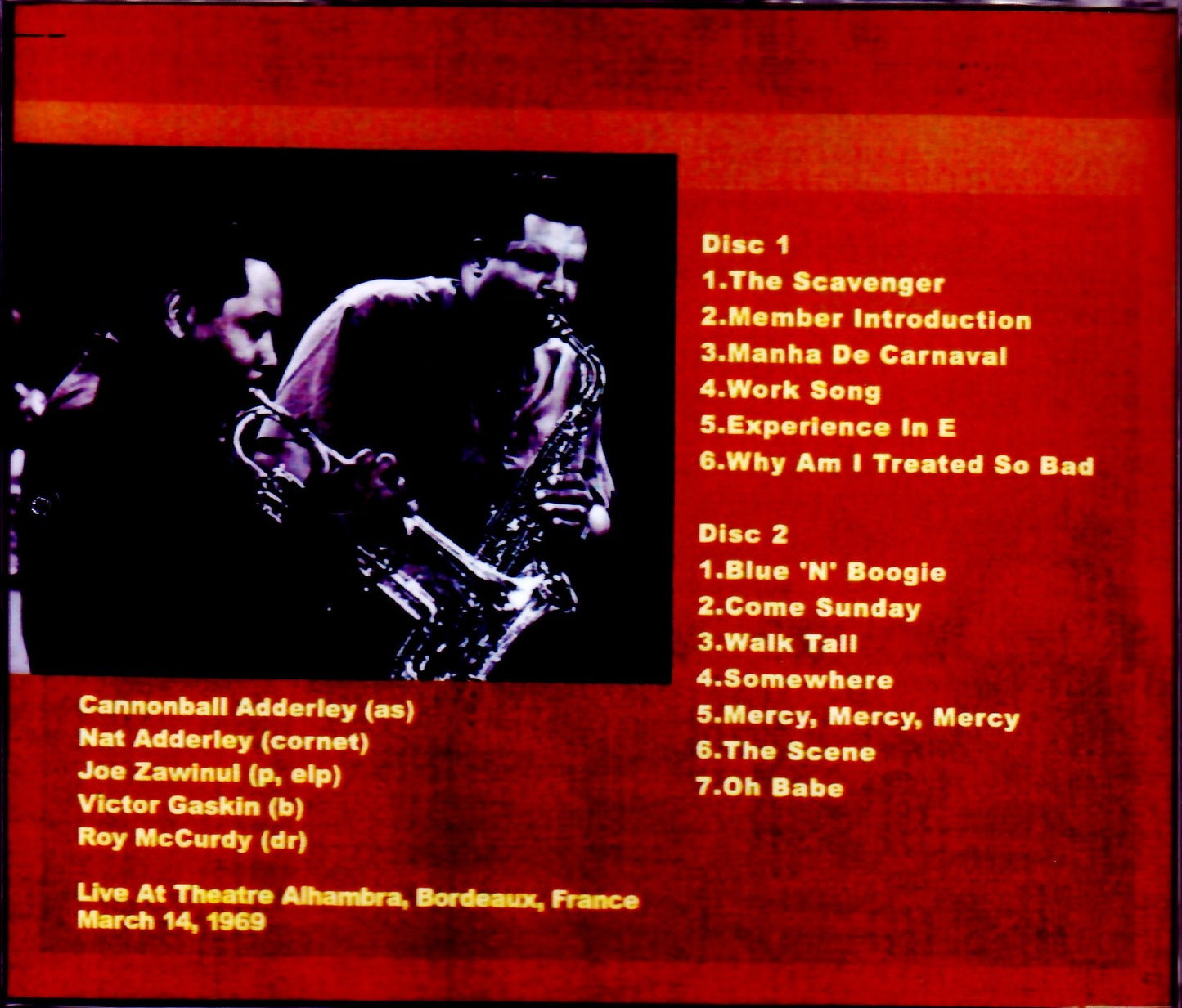 Cannonball Adderley/France 1969
