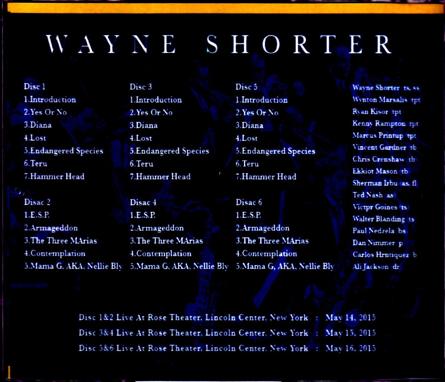 Wayne Shorter/NY,USA 2015 3 Days