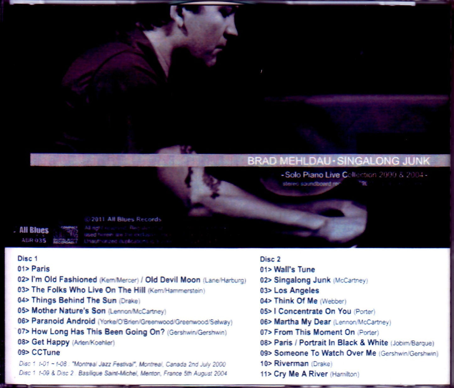 Brad Mehldau/Canada 2000 & more