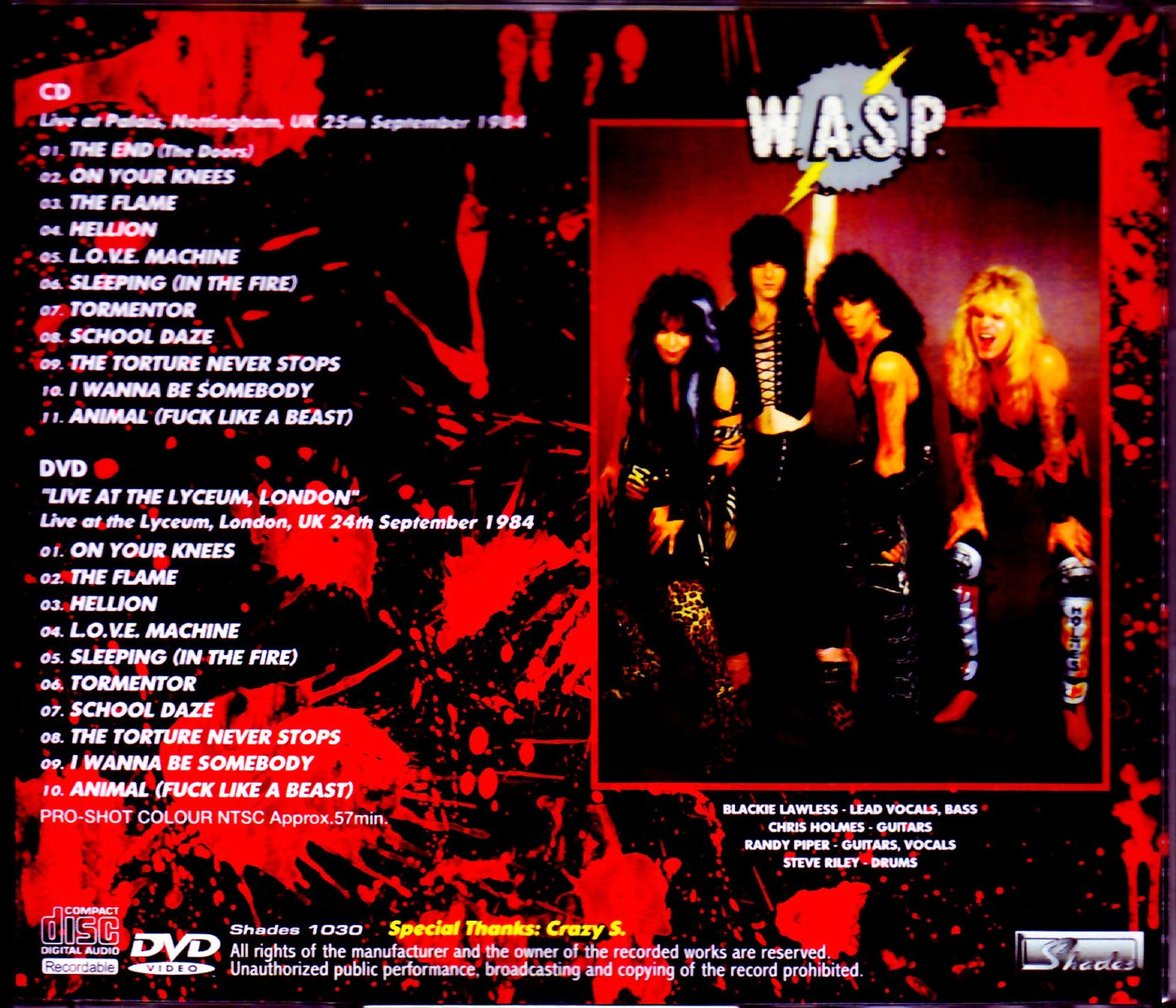 W.A.S.P./UK 1984 & more